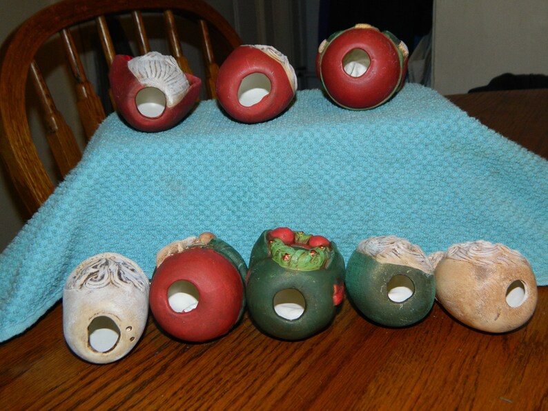 8 Collectible Santa Claus Christmas Decorations 8 Vintage Old World Santa Clauses