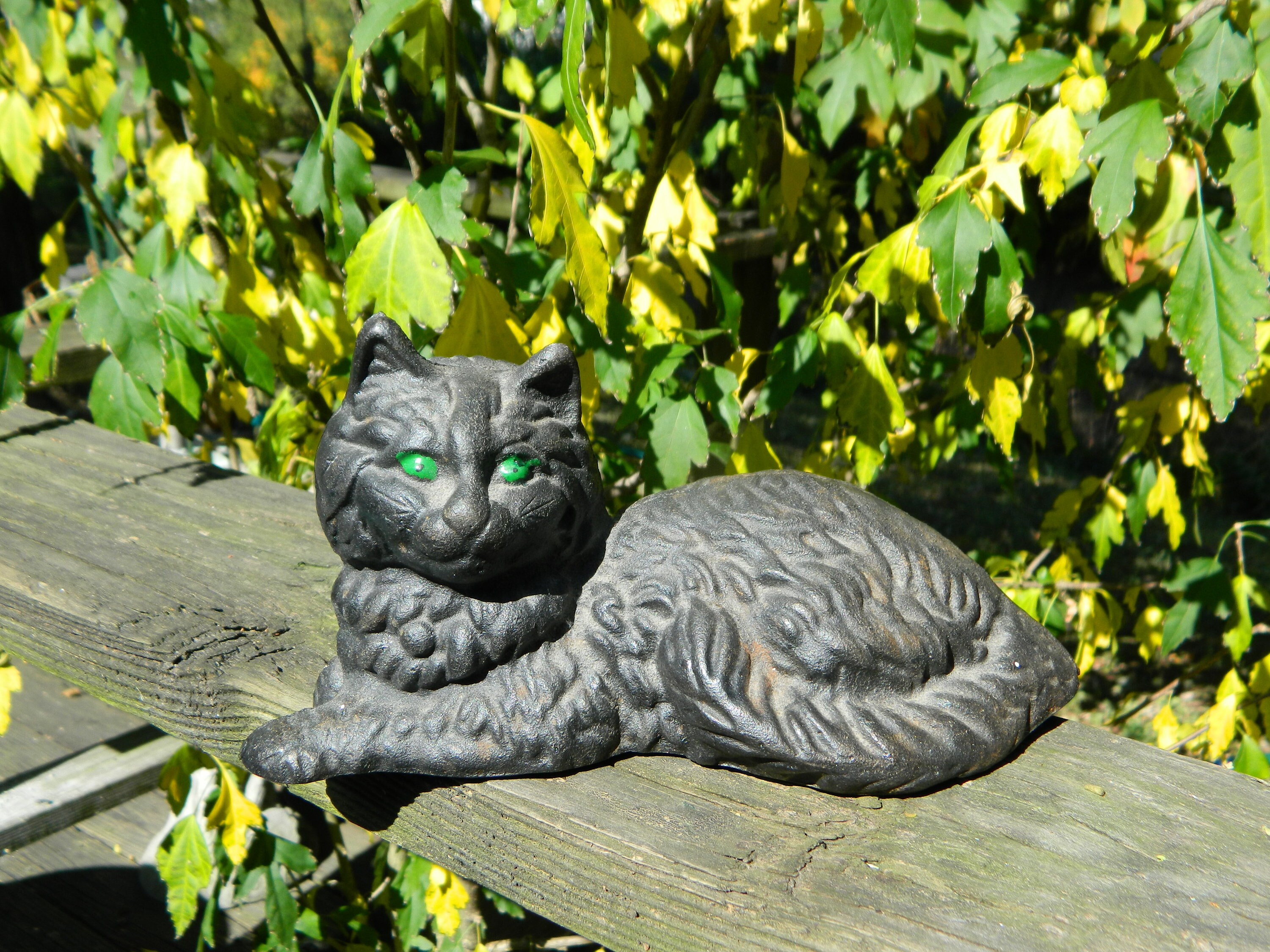 large black cat statue