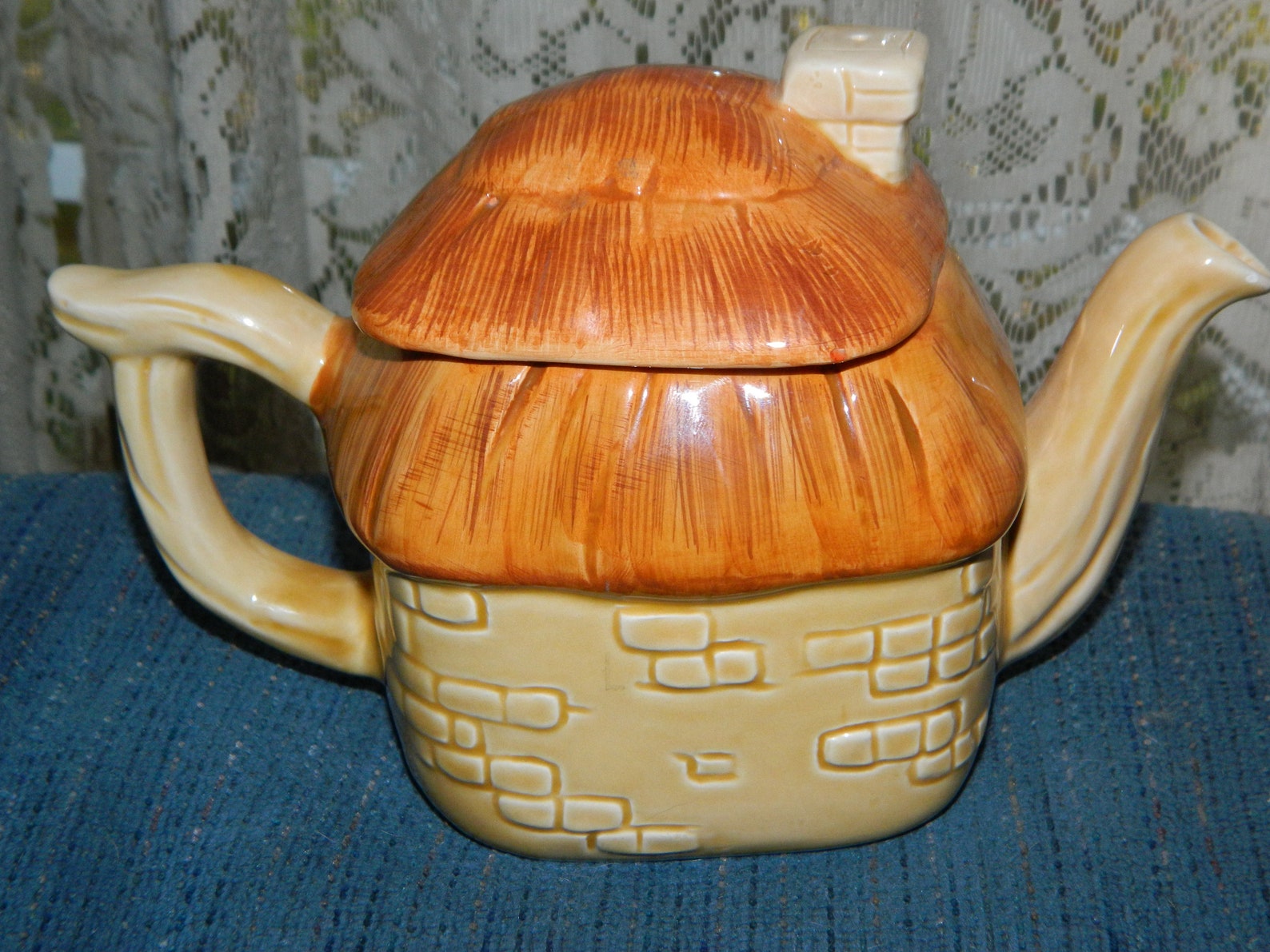 Vintage Novelty Lefton Cottage House Teapot. A Nice & Glossy Etsy