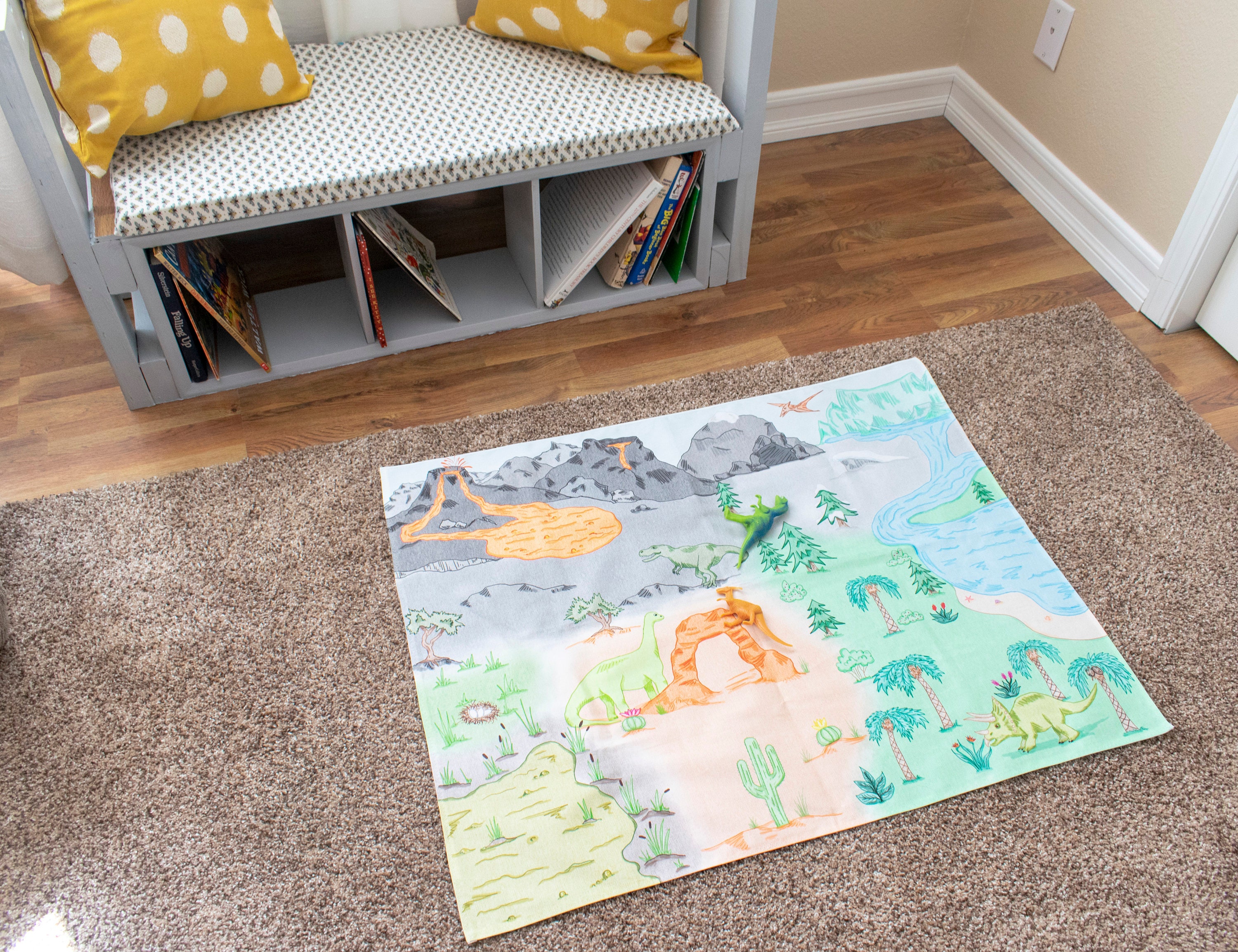 Dinosaur Play Mat DinoTown Kids Toy Floor Mat Unique Kids Etsy
