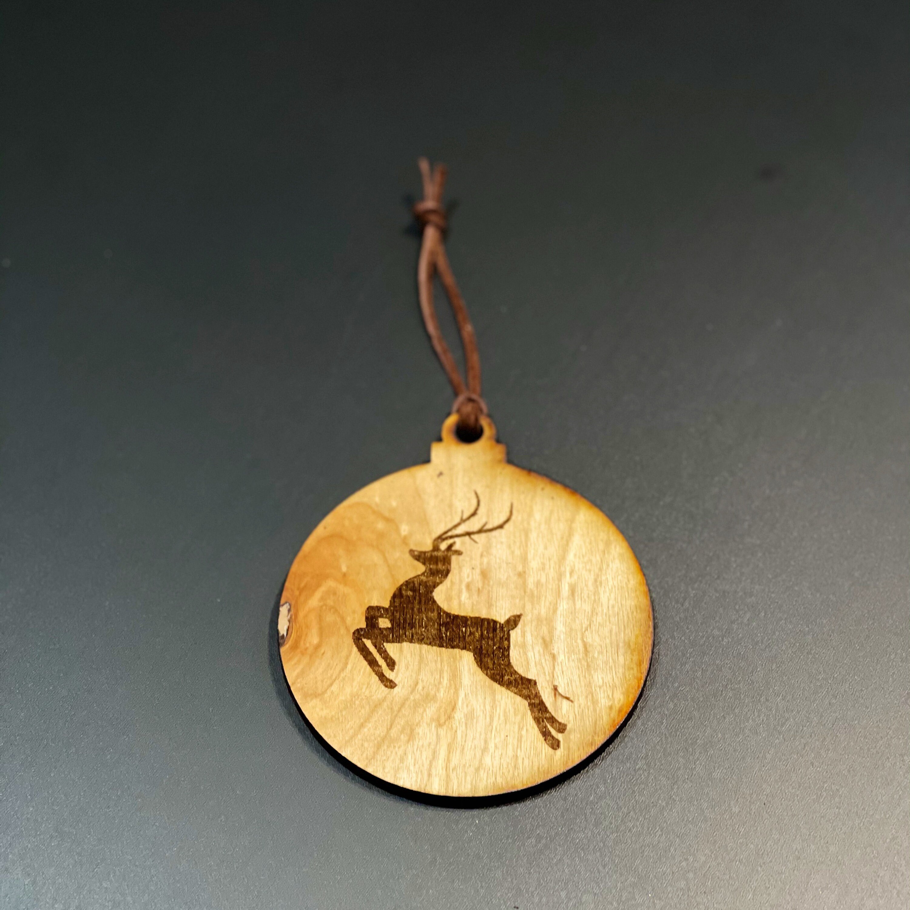 Deer Christmas Ornament | Wood Christmas Ornament