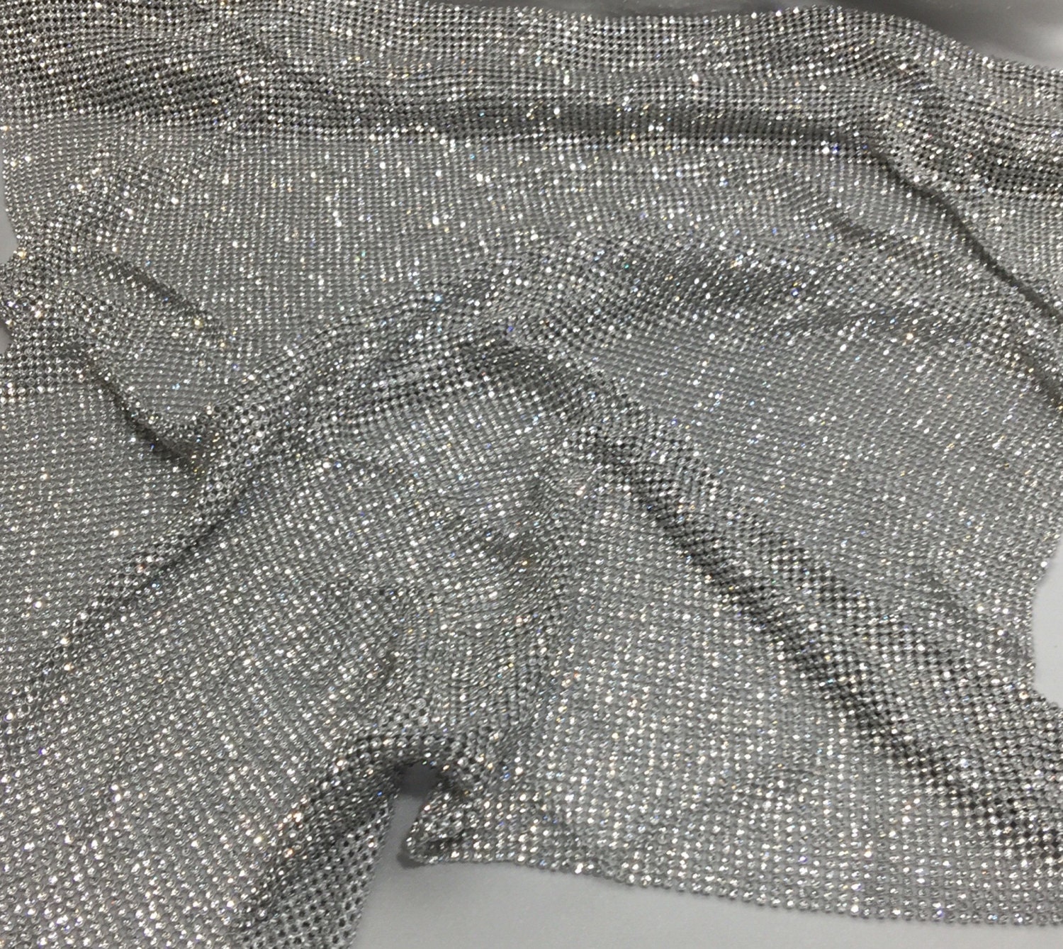 Silver Rhinestone Sheet Crystal Rhinestone Fabric - Etsy