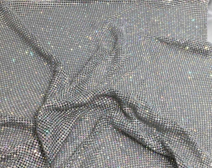 Black Rhinestone Sheet, Black Crystal Fabric, Black Rhinestone