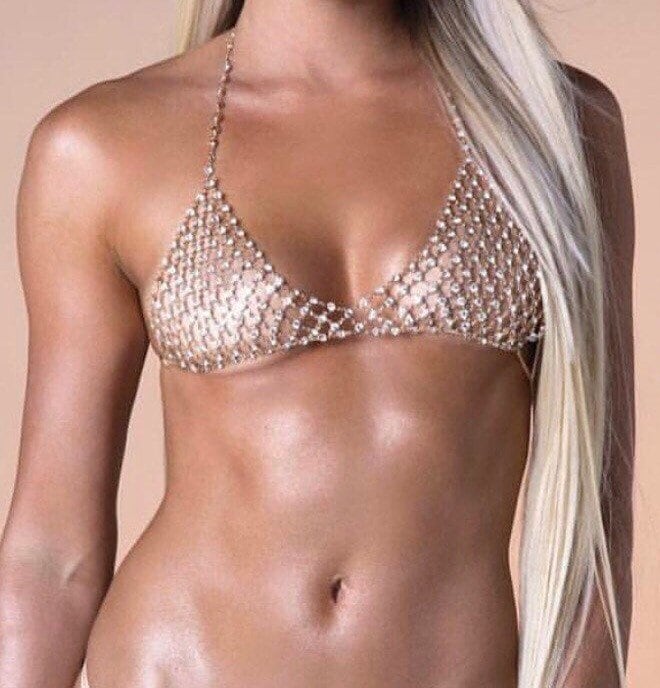 Crystal Rhinestone Bra Chain  Body Jewelry - FASHIONARY DESIGN