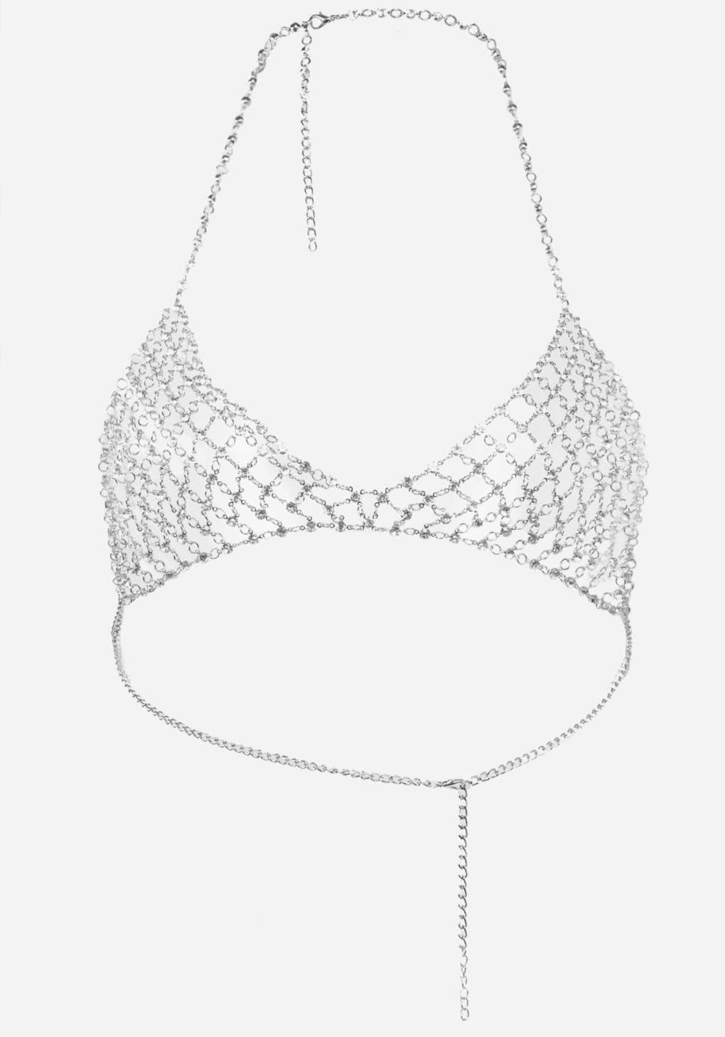 Buy Crystal Rhinestone Bra Chain Body Jewelry Festival Bra Crystal Top  Online in India 