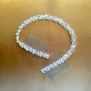 Rhinestone Bridal Headpiece, Crystal Hair Tiara, Bridal Headband, Wedding Headband, Wedding Hair Tiara, Prom Headband image 3