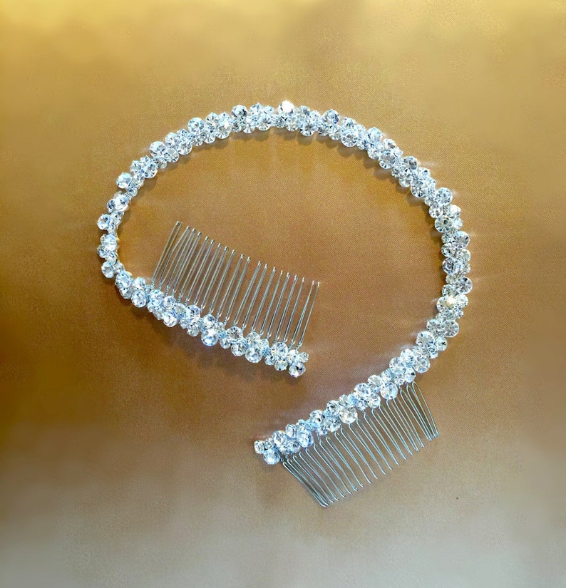 Rhinestone Bridal Headpiece, Crystal Hair Tiara, Bridal Headband, Wedding Headband, Wedding Hair Tiara, Prom Headband image 3