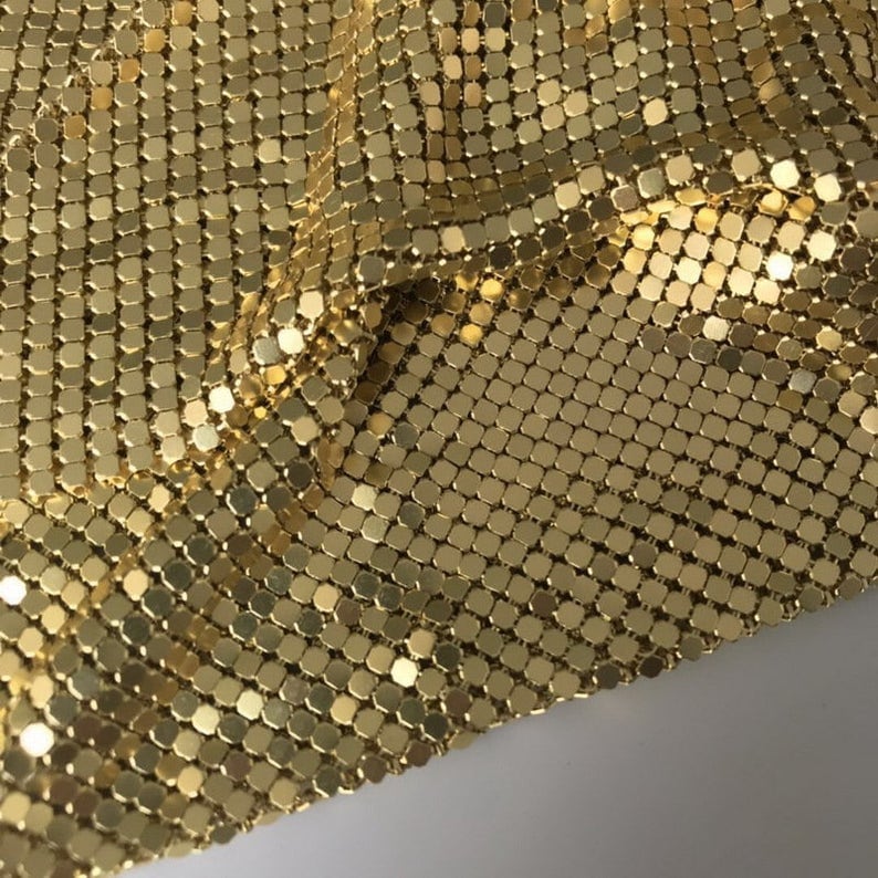 Gold Metal Mesh Fabric