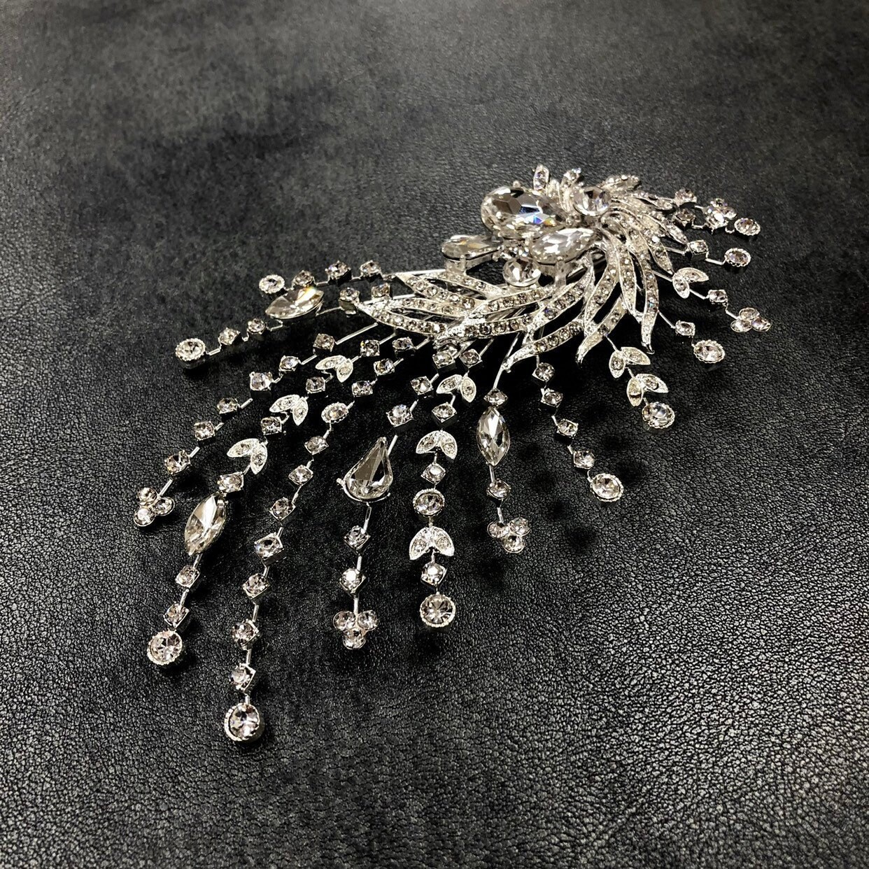 Silver Hair Vine Rhinestone Headpiece Bridal Hair Piece