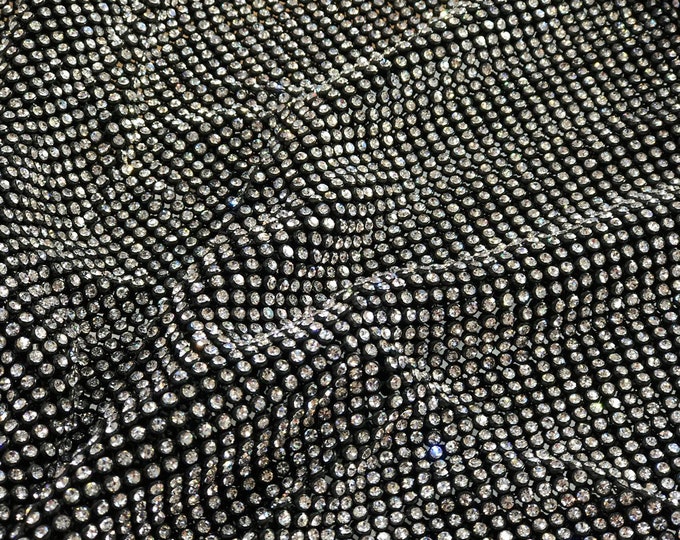 Black Rhinestone Sheet, Black Crystal Fabric, Black Rhinestone Fabric