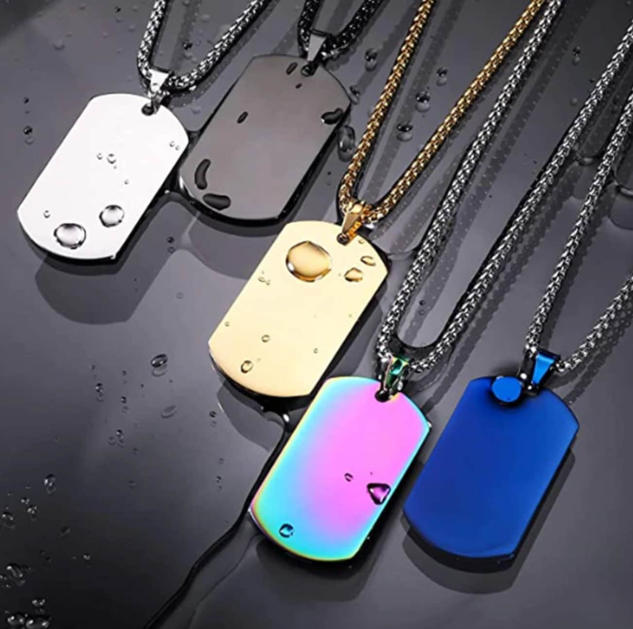 Custom Engraved Military Dog Tag Necklace