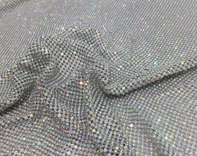 Black Rhinestone Sheet, Black Crystal Fabric, Black Rhinestone