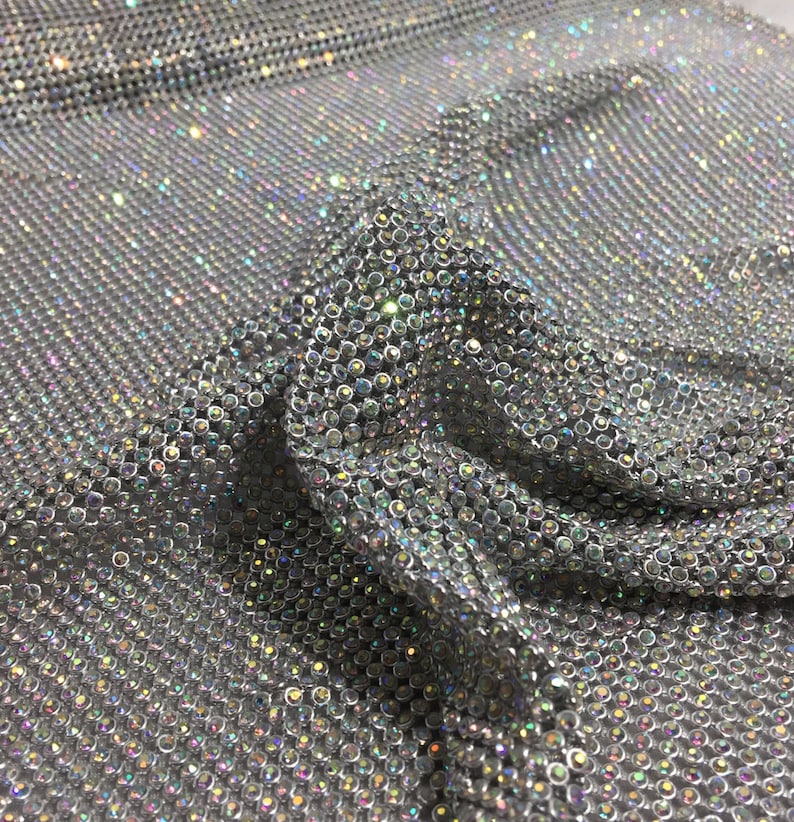 AB Rhinestone Sheet AB Crystal Fabric AB Rhinestone Fabric Etsy