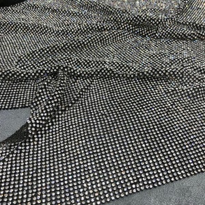 Black Rhinestone Sheet with Clear Crystal image 6