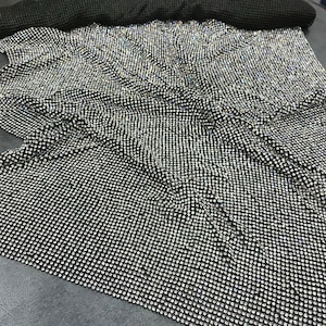 Black Rhinestone Sheet with Clear Crystal image 4