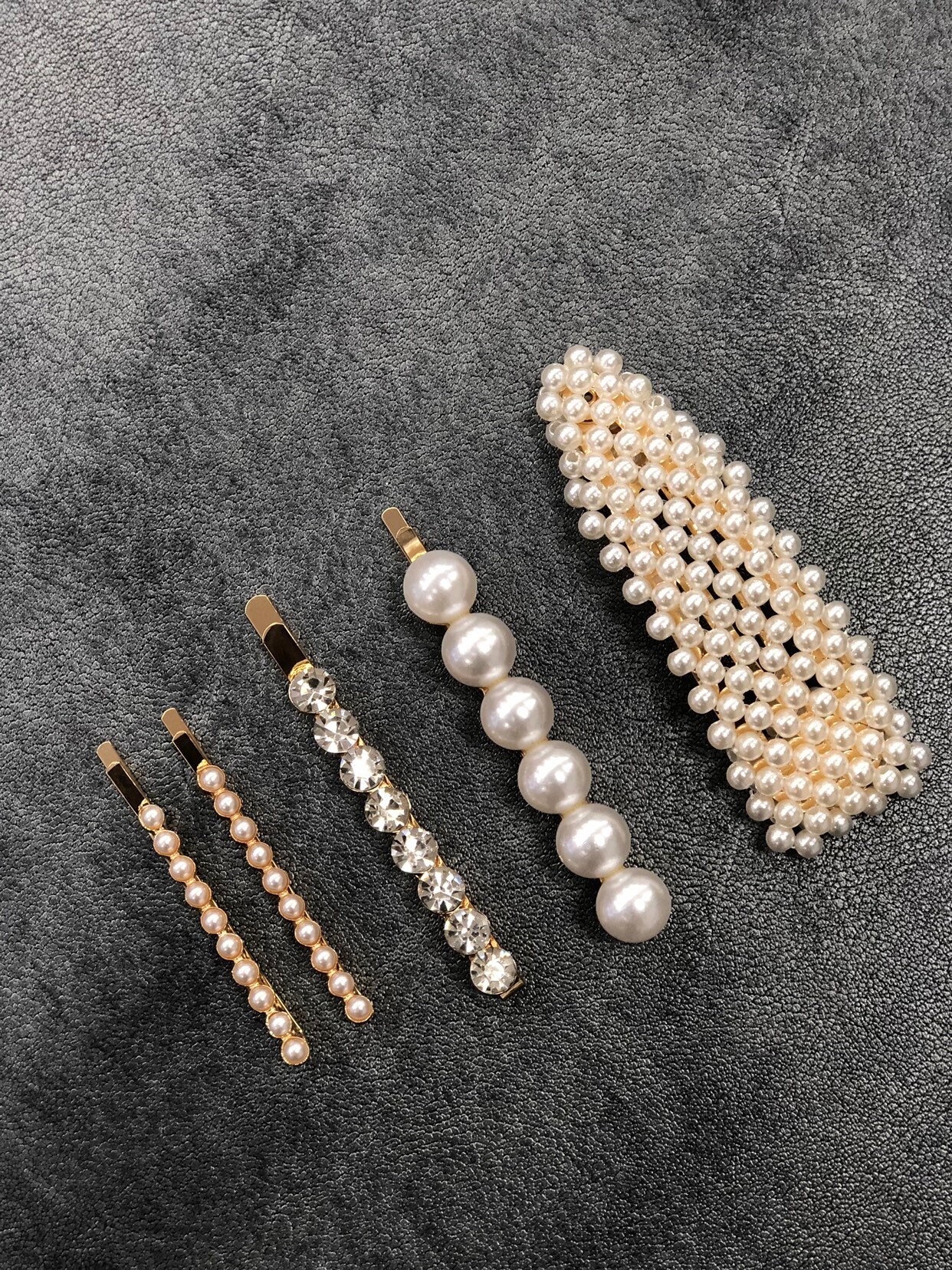 Pearl Hair Clip Pearl Beaded Hair Clip Set 5 pc Hair | Etsy