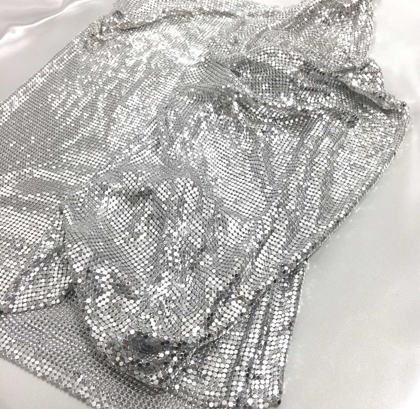 Silver Metal Mesh Fabric