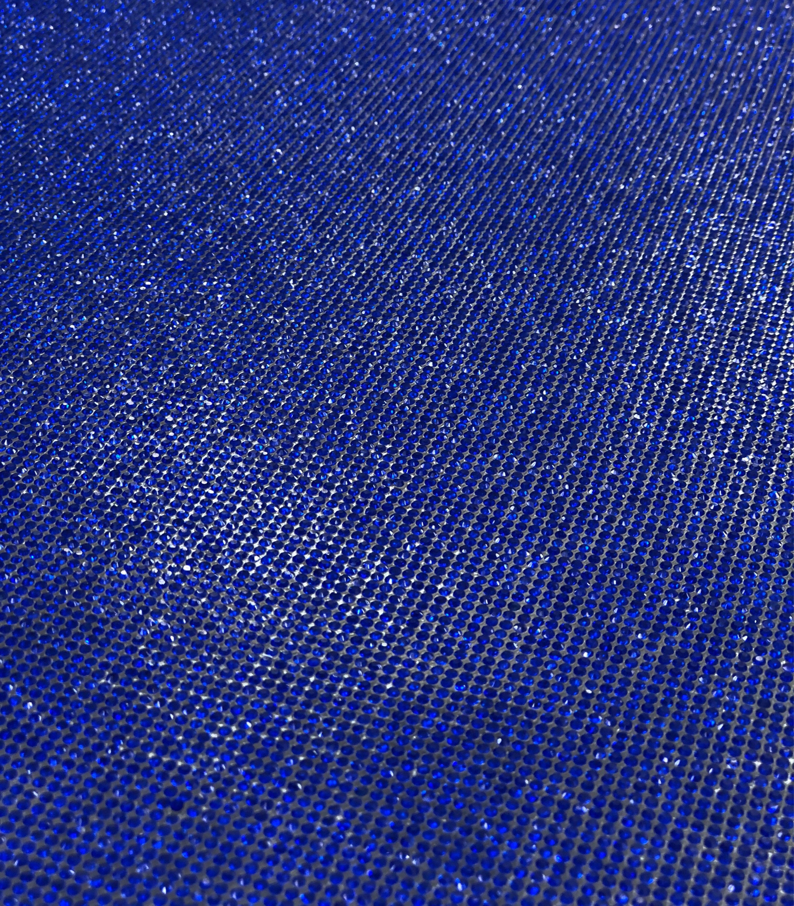 Blue Iron-On Rhinestone Sheet