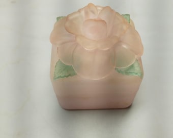 Vintage Floral Lucite Presentation Box circa 1970s