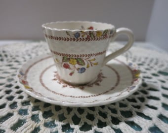 Vintage Copeland Spode Spodes Cowslip S713 deme tesse cup and saucer