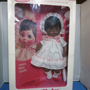 Vintage Horsman Cry Baby Doll African American Cries Real Tears Never removed from box