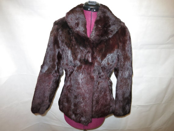 Vintage Dino Ricco Lapin Fur Coat France Size US S M Marked 13