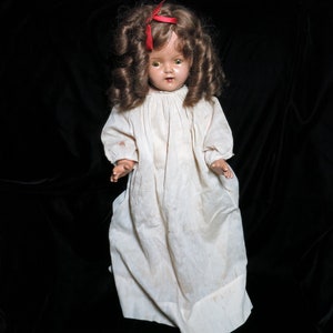 Antique Ideal Composition Cloth Mama Doll 22 inch Crier best guess Jenny Wren or Pretty Peggy 100+ years old