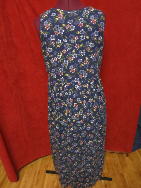 Vintage Erika Studio Floral Maxi Jumper Dress Wom… - image 4