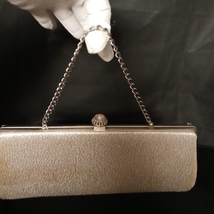 Vintage Clutch Handbag Rhinestone Clasp Shimmer Shine