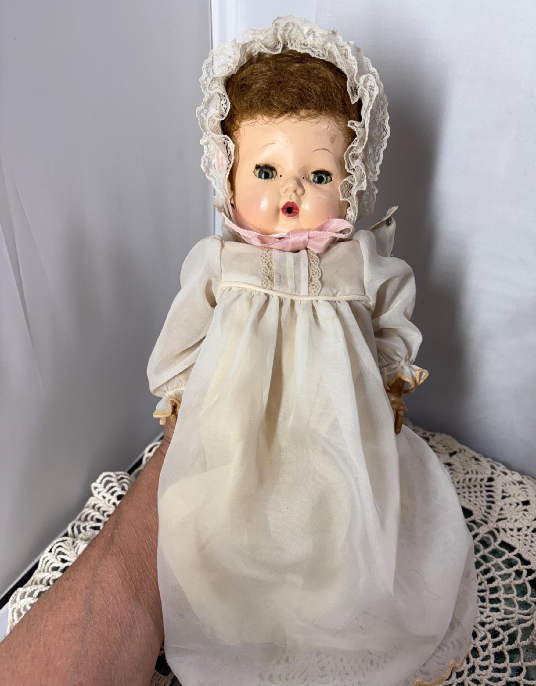 American Character Tiny Tears Doll 13 Inch Drink Wet Cry as is
