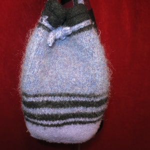 Wool Hand Knit Tote Bag Shoulder Bag Vintage 1990s