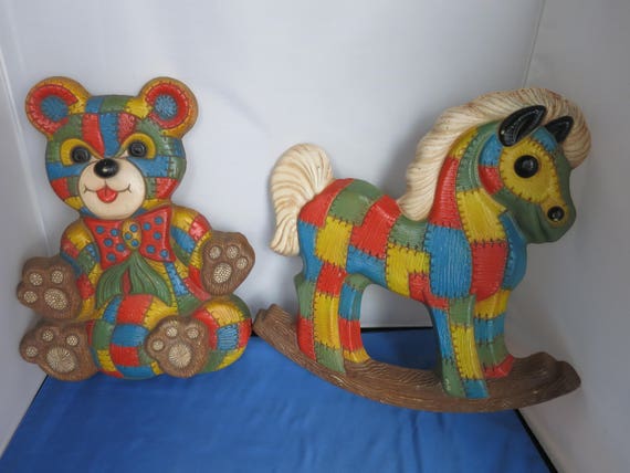 black bear rocking horse