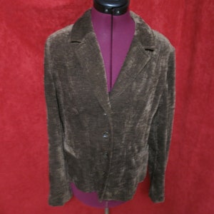 Vintage Croft & Barrow Brown Blazer Jacket Size 14 seems more like size 7 or 8 see measurements so soft