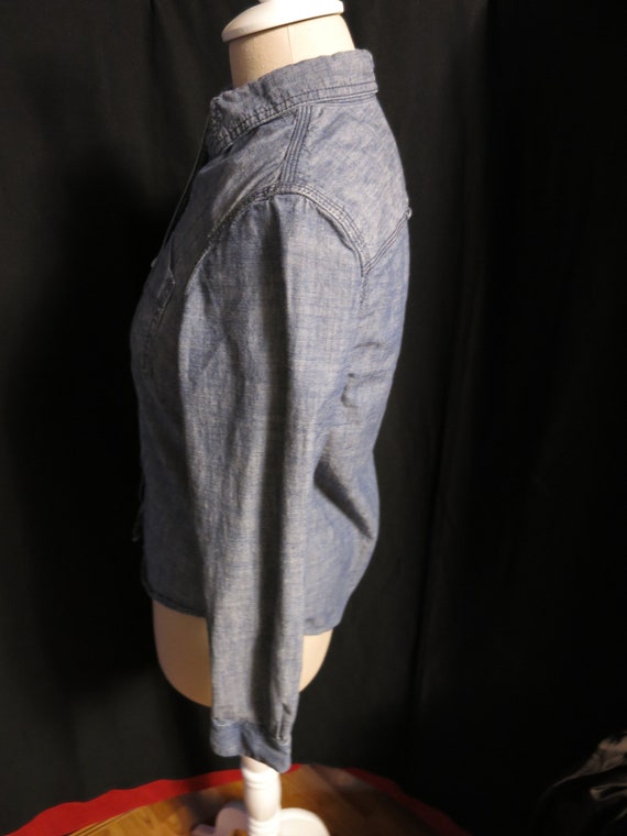 Lands end denim best sale shirt