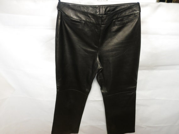 Vintage Black Leather Pants I N C 