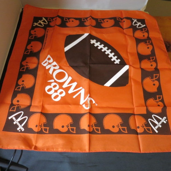 McDonald's 1988 Cleveland Browns Handkerchief Bandana