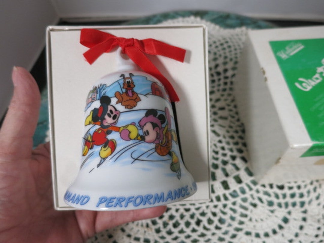 Vintage Walt Disney Mickey Minnie Mouse 1984 Bell Ornament Schmidt ...