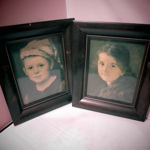 Vintage Hansel & Gretel framed Prints  12 1/4 inches  X 10 1/2 inches Frame Awesome Storybook Themed Prints