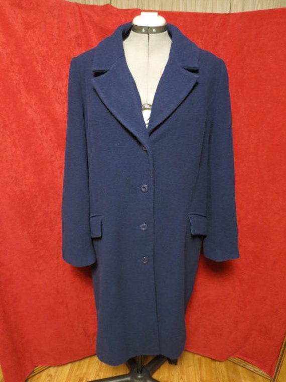 Jessica London Long Wool Coat Women's Blue Size 20