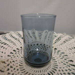 Vintage Libbey Dusty Blue Juice Glass 6 Flüssigunzen circa 1970er Jahre