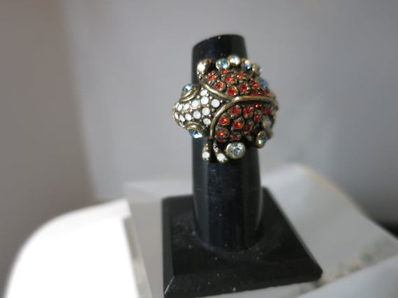 Bague Vintage Heidi Daus - Cristal - Taille 7 - Ton Or - Femme