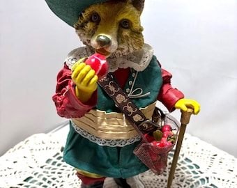 Figura de Sir Zorro Rojo de Londonshire Clothtique de Possible Dreams, 26 cm, vintage, 1991