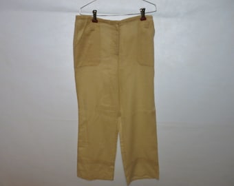 Vintage Handmade Cotton Capri Button zip Pants