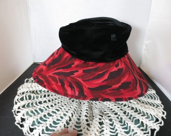 Kokin Soft Velvet Floppy Brim Hat Black Velveteen Gold Lace  display picture 2