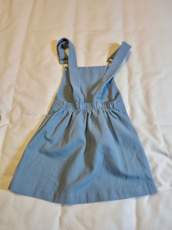 Vintage Sears Bib Jumper Denim Jean Dress Girls S… - image 6