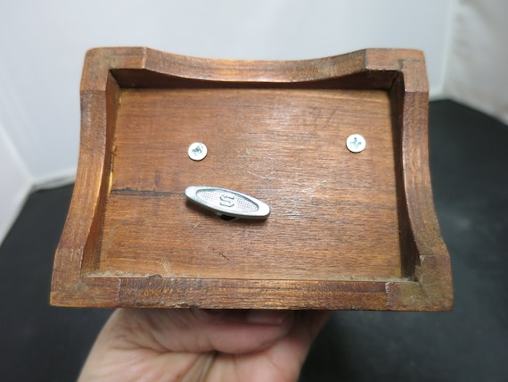 Vintage Sankyo Japan Wooden Music Box With Brass Trim and
