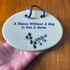 Mountaine Meadows Pottery My Grandchild is a Cat USA Wall Plaque