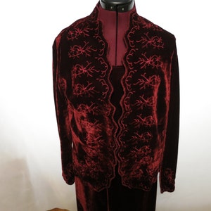 Vintage Coldwater Creek Burgundy Red Dress and Jacket Size 14 (on hold for Kathy)