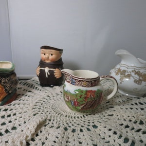 Vintage Creamer Pitcher Toby Monk English Scenic Hand Painted Japan Choice of Creamer Listing