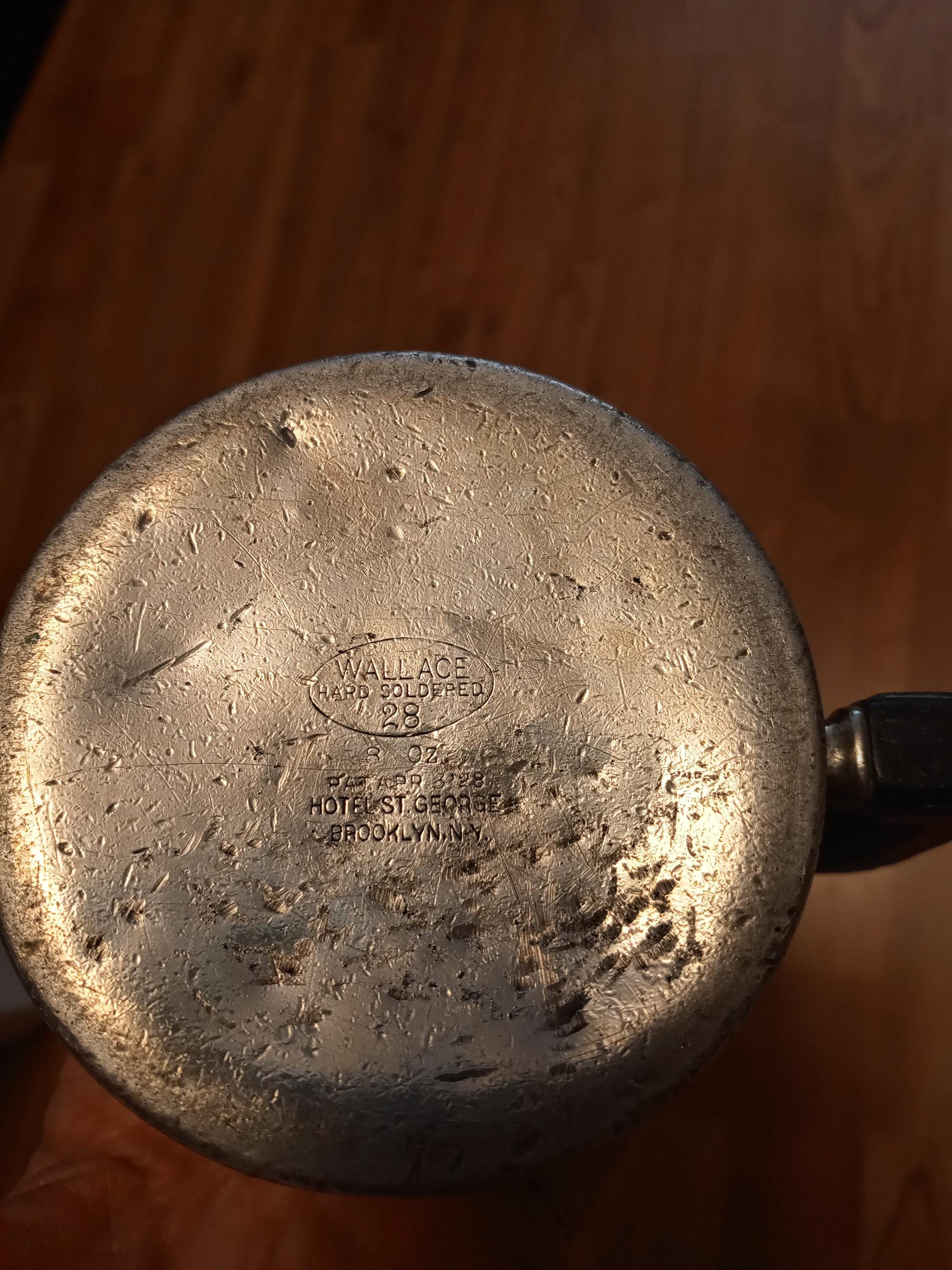 Antique Wallace Hand Soldered 8 Oz Teapot Pat Apr 3, 28 Hotel St